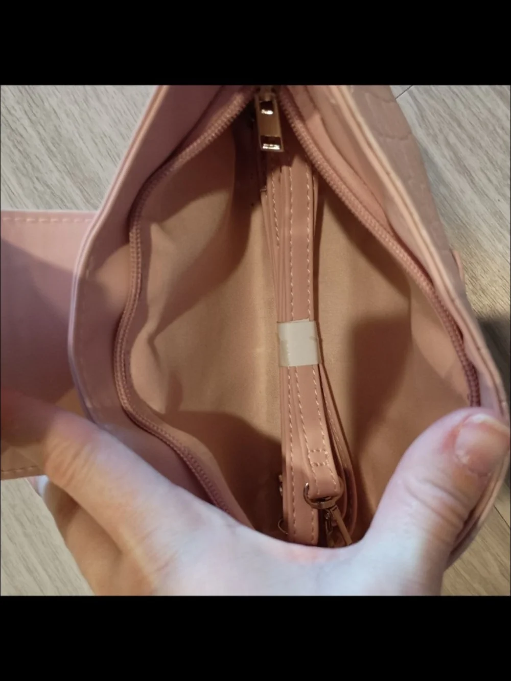Pink Heart-Accent Shoulder Bag  New ,